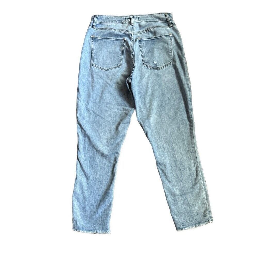 A&F Light Wash Distressed Women’s Jeans - Casual Straight Leg - Picture 2 of 5